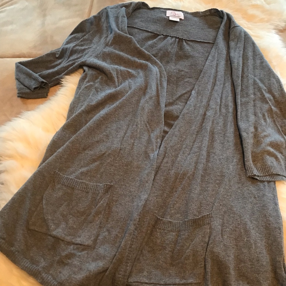 Grey maternity cardigan